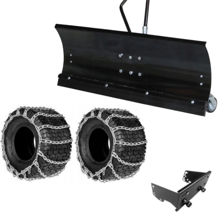 Pług 110 cm + Łańcuchy + Mocowanie do Traktorków Stiga Estate/ Tornado 384/398