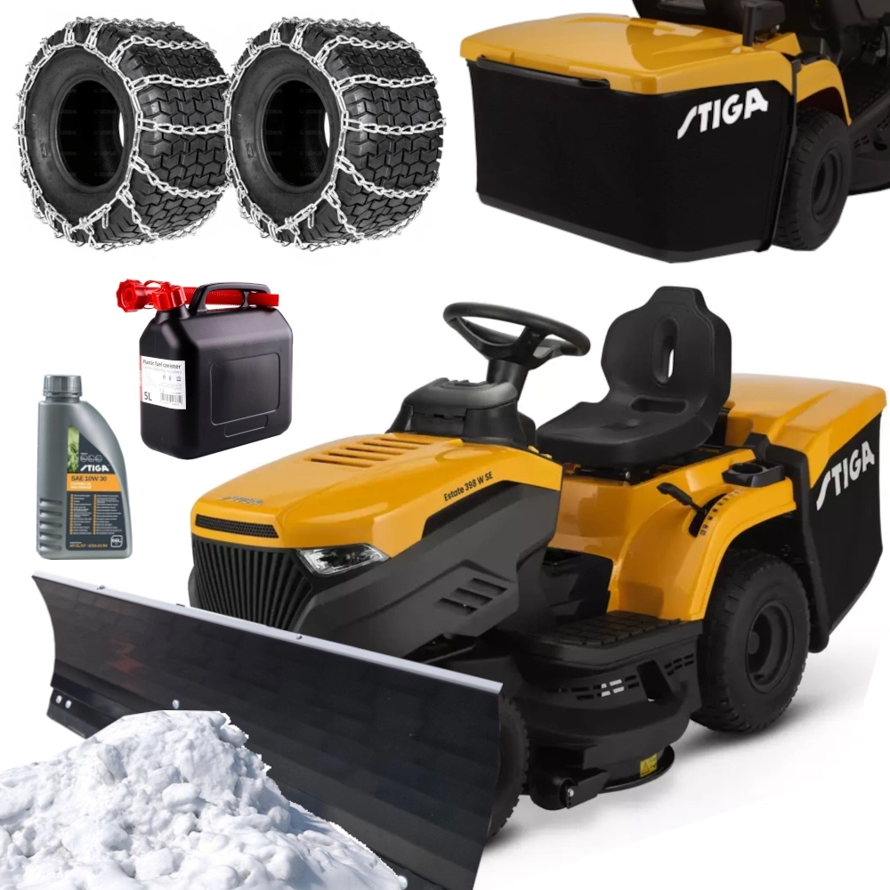 Traktor Stiga Estate 398 W SE PŁUG 110cm + ŁAŃCUCHY