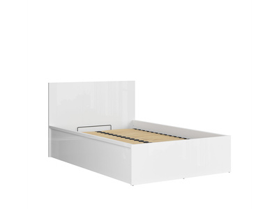 łóżko Tetrix 120x200 ze stelażem i pojemnikiem biały połysk Black Red White