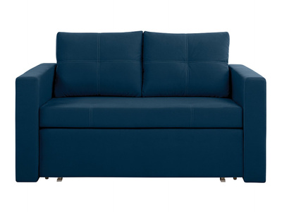 Sofa dwuosobowa Bunio III rozkładana z pojemnikiem niebieska BRW