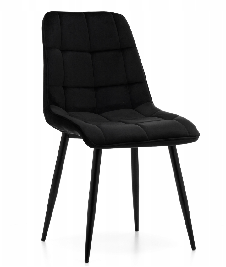 KRZESŁO CHIC VELVET CZARNY STELAŻ/CZARNY SIGNAL