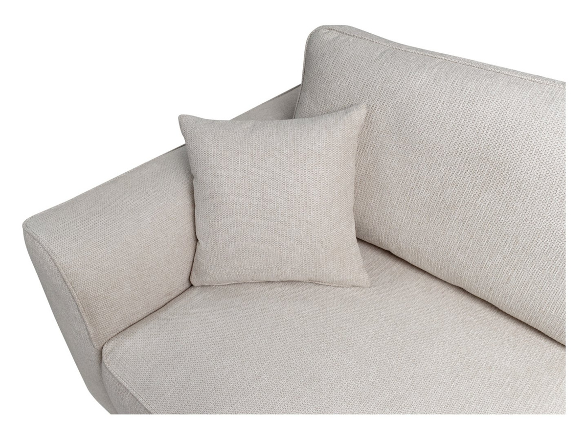 Sofa trzyosobowa Lora rozkładana z pojemnikiem beżowa Black Red White, BRW