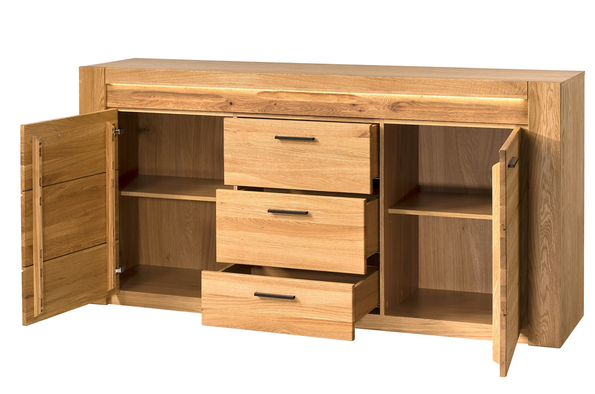 KOMODA VELVET 47 2D3S SZYNAKA MEBLE DĄB NATURA