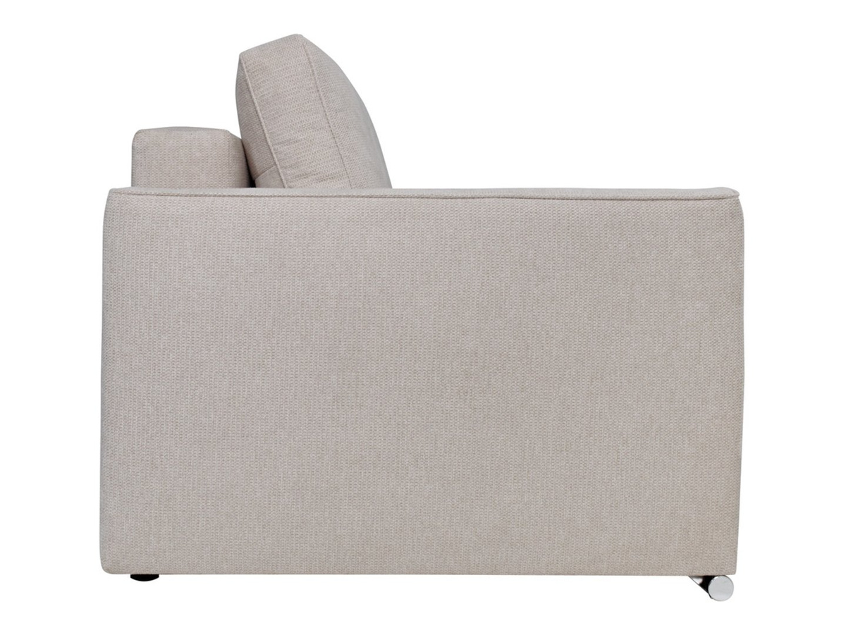 Sofa trzyosobowa Lora rozkładana z pojemnikiem beżowa Black Red White, BRW