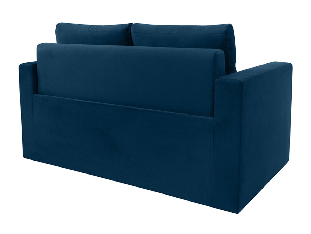 Sofa dwuosobowa Bunio III rozkładana z pojemnikiem niebieska BRW