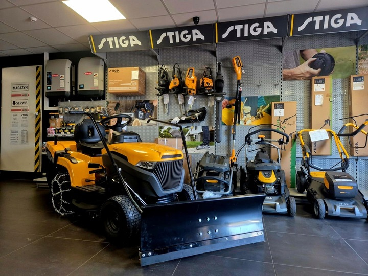Traktor ogrodowy Stiga Estate 598W + PŁUG 100cm + ŁAŃCUCHY