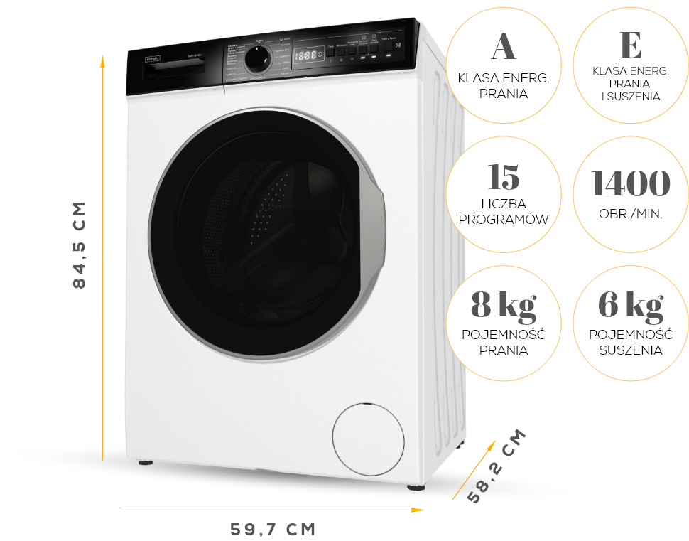 Pralko-suszarka Kernau KFWD 8642 I 8/6kg