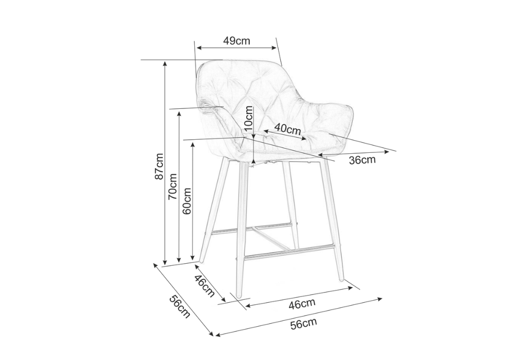 HOKER CZARNY WELUR AMADIO AHC01