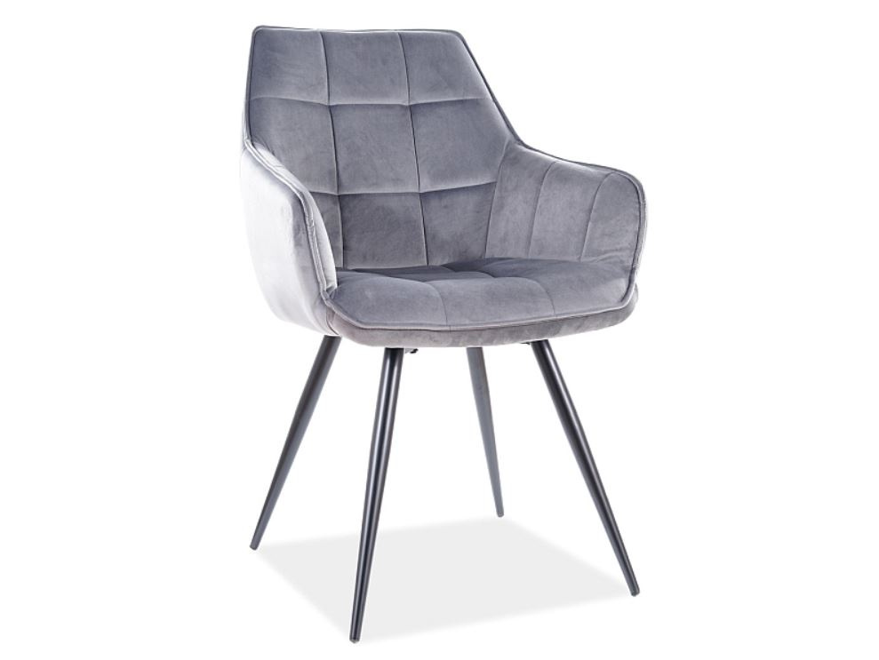 KRZESŁO VELVET SZARE AMADIO AKL29