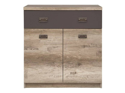 Malcolm komoda dąb monument/szary wolfram/dąb monument z nadrukie