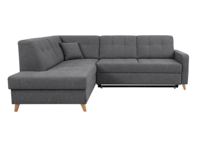 Narożnik lewostronny Lars rozkładany z pojemnikiem antracytowy  BRW