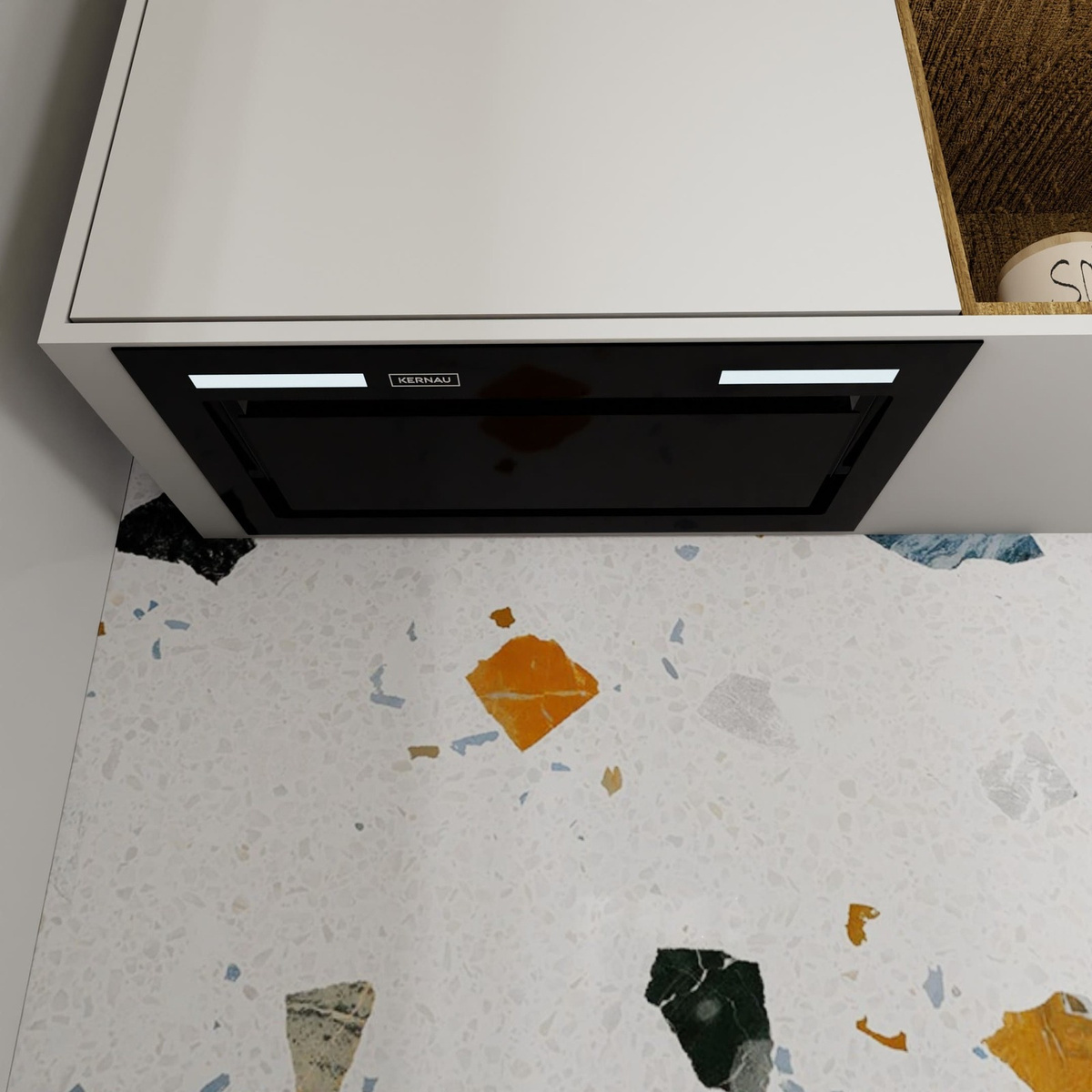 Okap do zabudowy czarny szklany KERNAU KBH 0555 B BLDC GLASS 55cm