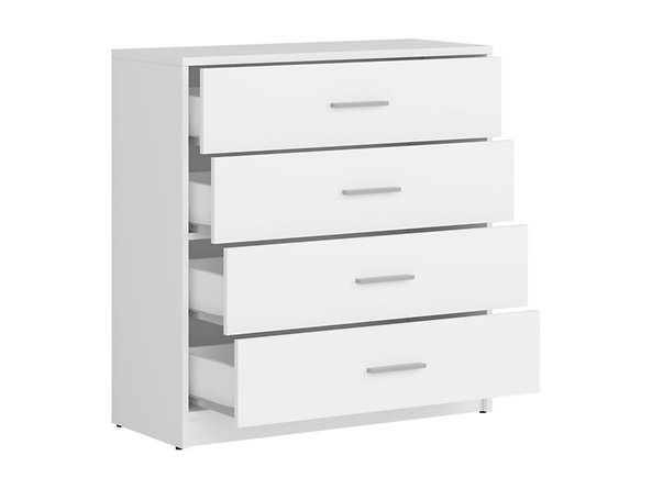 Komoda szafka biała 80cm szuflady Nepo Plus Black Red White, BRW