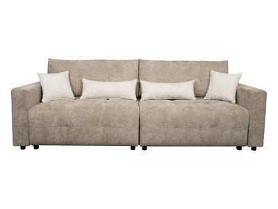 Sofa trzyosobowa Belfast rozkładana z pojemnikiem plecionka beżowa BRW