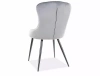 KRZESŁO SZARE VELVET AMADIO AKL30