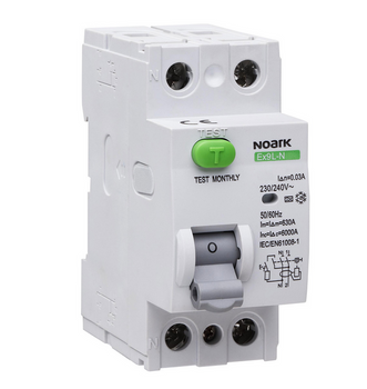 Wyłącznik różnicowoprądowy 2P 25A 30mA typ AC 6kA Ex9L‑N Noark