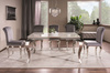 Stół do salonu PRINCE CERAMIC 180x90 biały/chrom efekt marmuru SIGNAL