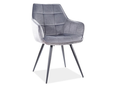 KRZESŁO VELVET SZARE AMADIO AKL29