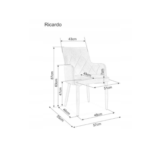 KRZESŁO VELVET SZARE AMADIO AKR14