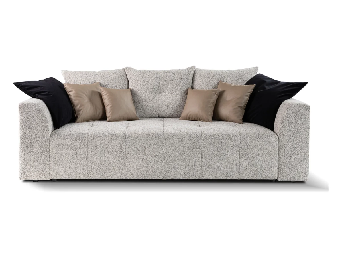 Sofa Kanapa rozkładana Royal IV beżowa plecionka Black Red White, BRW