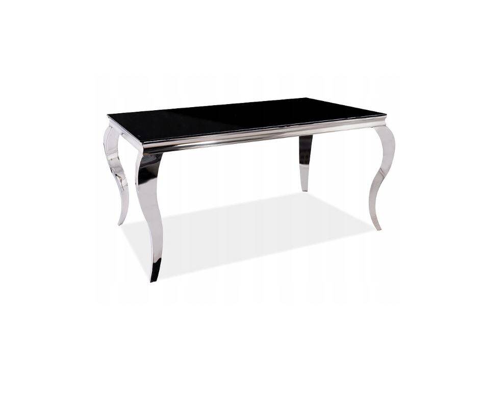 Stół PRINCE 150x90 - czarny/chrom SIGNAL
